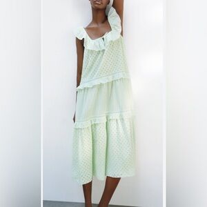 Zara Light Green Maxi Dress